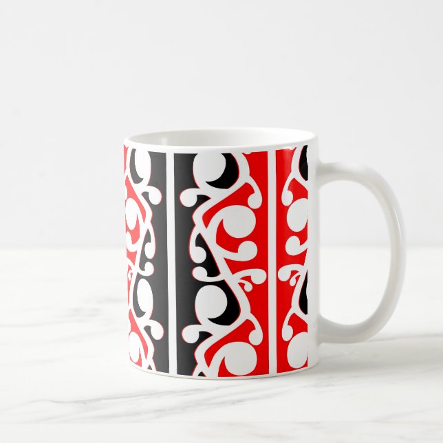 Maori Kowhaiwhai Traditional Mönster Kaffemugg (Höger)