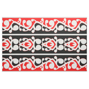 Maori Kowhaiwhai Traditional Mönster Tyg