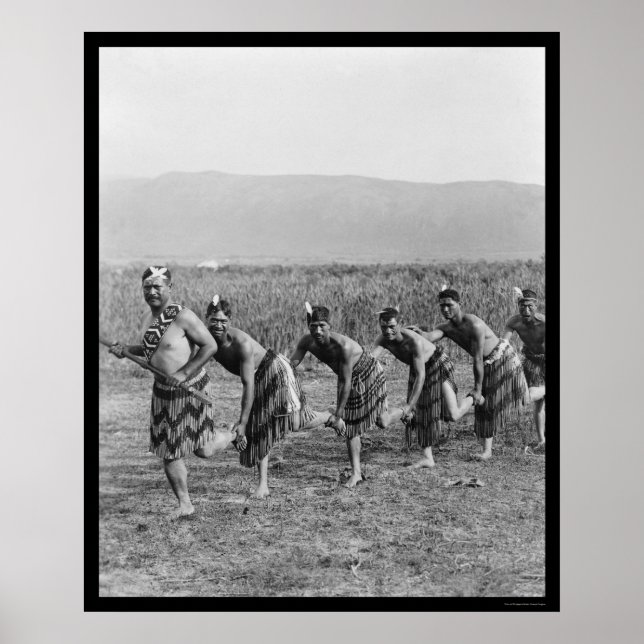 Maori Krig Dance 1917 Poster (Framsidan)