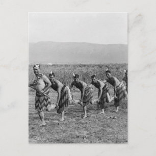 Maori Krig Dance Photograph Vykort