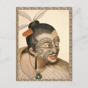 Maori krigare om 1784 vykort