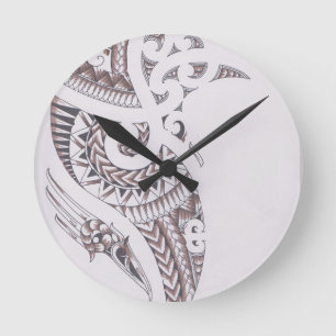 maori lyxig formgivare rund klocka