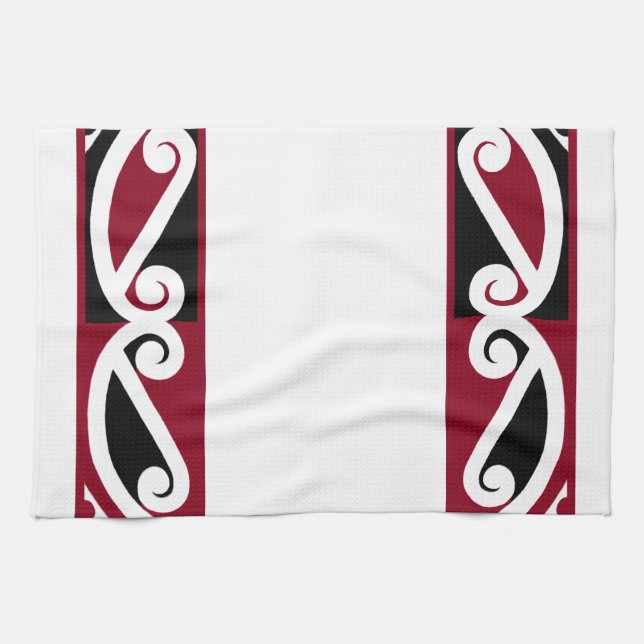 Maori Mönster Koru Kökshandduk (Horisontell)