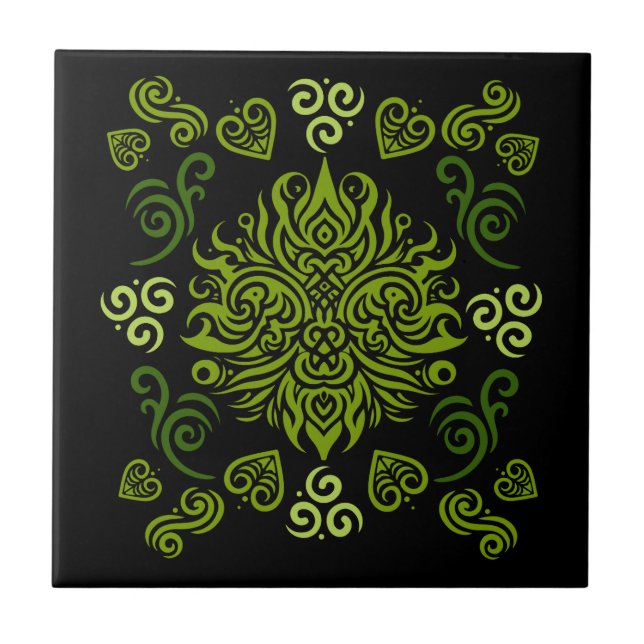 Māori New Zealand Art Kakelplatta (Framsidan)