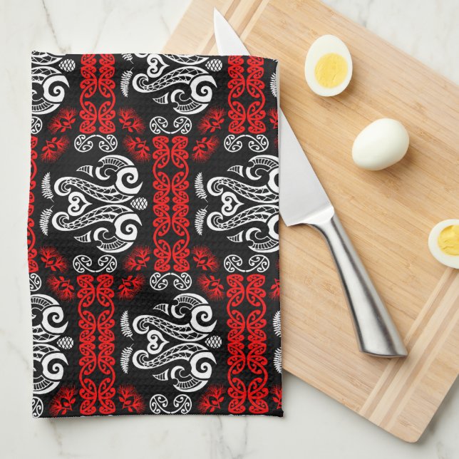 Māori New Zealand Art Kökshandduk (Vikt i Fjärdedel)