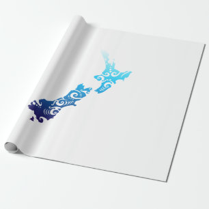 Maori New Zealand Karta Tribal Tattoo Gift Idea Presentpapper