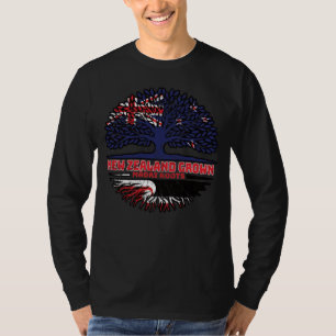 Maori New Zealander New Zealand Träd Roots Flagga T Shirt