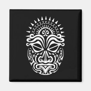 Maori Polynesian Tatto Haka Dance Ansikte Mask Hea Magnet