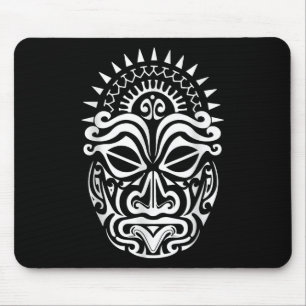 Maori Polynesian Tatto Haka Dance Ansikte Mask Hea Musmatta