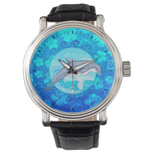 Maori sol för delfin armbandsur