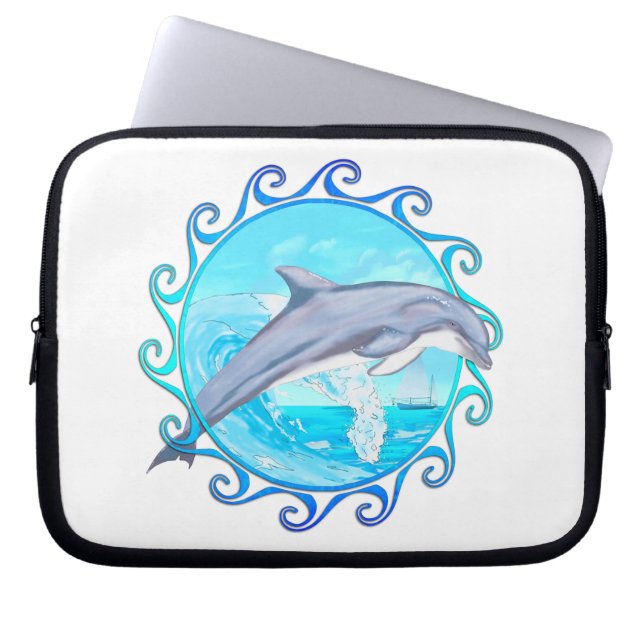 Maori sol för delfin laptop fodral (Framsidan)