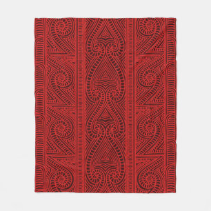 Maori stam- mönster - den Whakairo konsten av att Fleecefilt