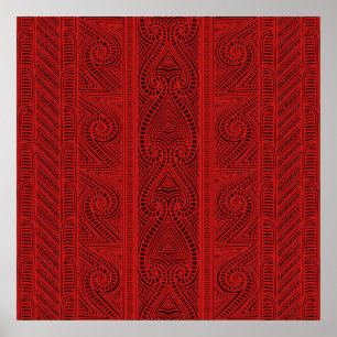 Maori stam- mönster - den Whakairo konsten av att Poster