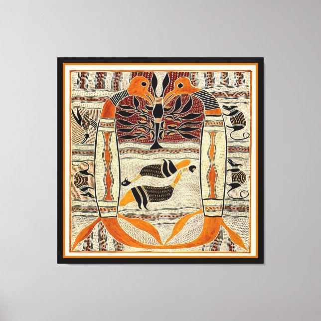 Maori-stammens djurspriter canvastryck (Framsida)