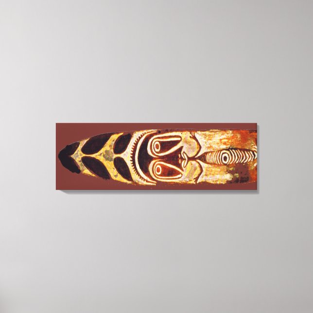 Maori-stammens förfaderssköld i duk canvastryck (Framsida)