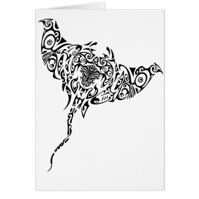 Maori stråle hälsningskort (Framsidan)