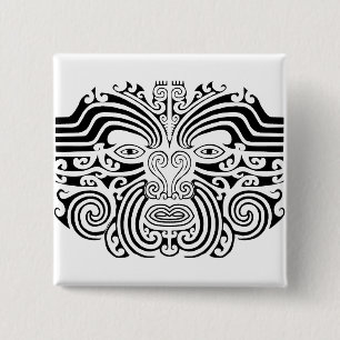 Maori Tatto - Black and White Knapp