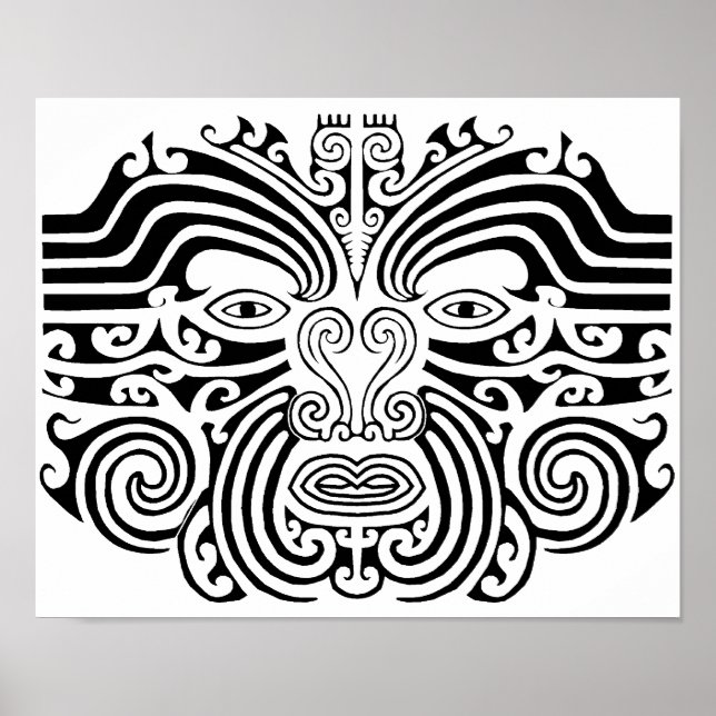 Maori Tatto - Black and White Poster (Framsidan)
