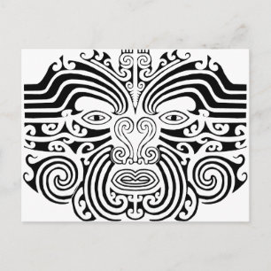Maori Tatto - Black and White Vykort
