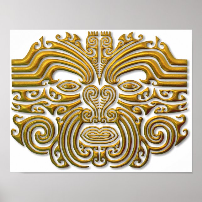 Maori Tatto - Guld Poster (Framsidan)