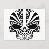 Maori Tattoo Mask Skull