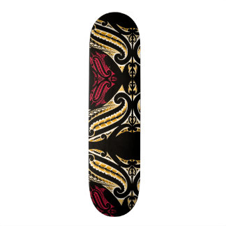 Maori traditionell mokodesign i red&gult old school skateboard bräda 21,6 cm