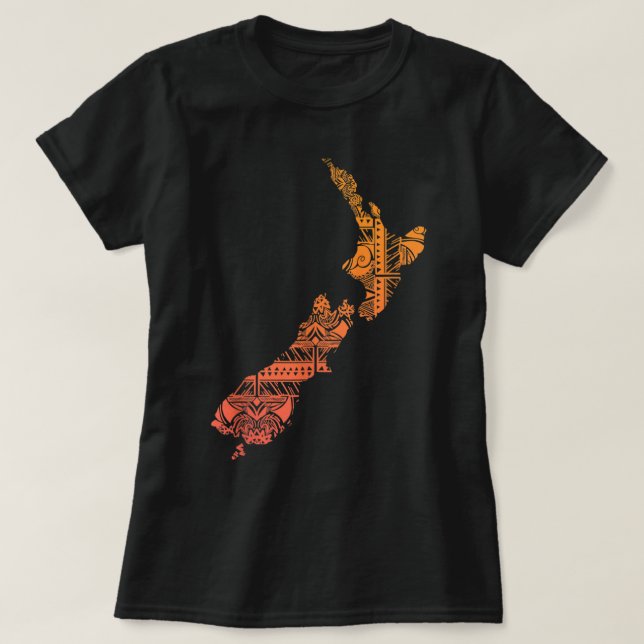 Maori Tribal Polynesian New Zealand Culture Tattoo T Shirt (Design framsida)