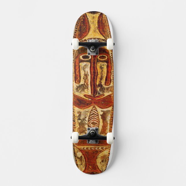 Maori Tribal Shield Skateboard (Framsida)