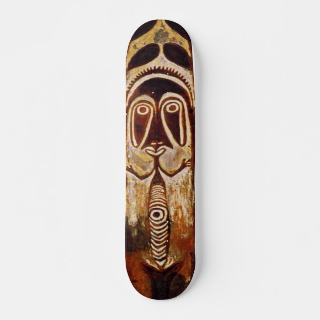Maori Tribal Shield Skateboard Bräda 19,5 Cm (Framsida)