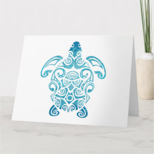Maori Turtle Honu Art Tribal Tattoo Gift Idea Kort
