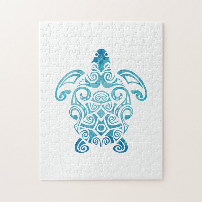 Maori Turtle Honu Art Tribal Tattoo Gift Idea Pussel (Vertikal)