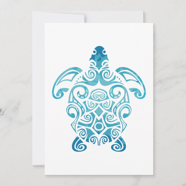 Maori Turtle Honu Art Tribal Tattoo Gift Idea Spara Datumet (Framsida)