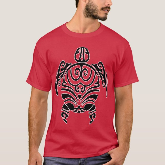 maori turtle turtle tribal tattoo boy t shirt (Framsida)