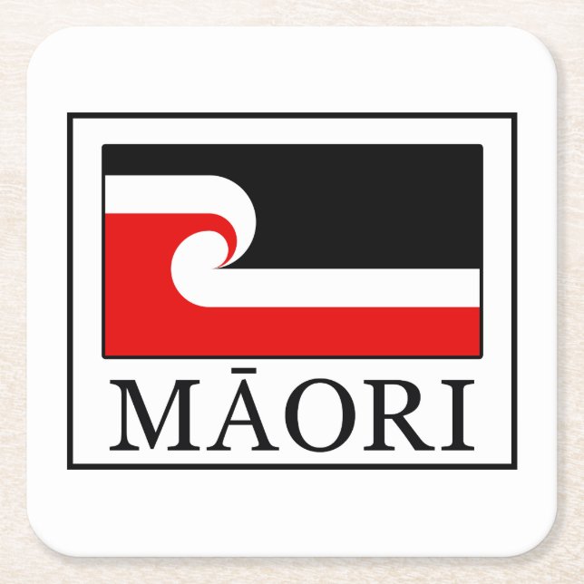 Maori Underlägg Papper Kvadrat (Framsidan)