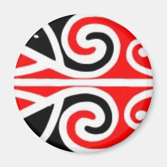 maori utformar stamkonst åt dig magnet (Framsidan)
