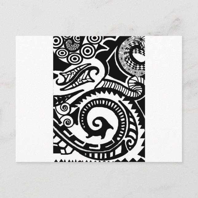 maori vykort (Framsida)