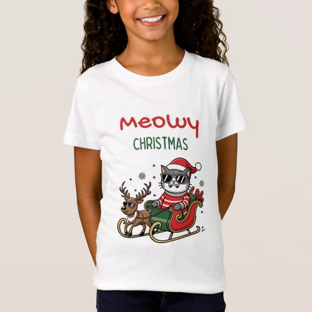 Maowy jul t shirt (Framsida)