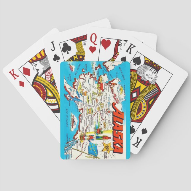 Map of Alaska Playing Cards Casinokort (Baksidan)