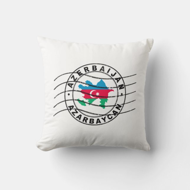 Map of Azerbaijan, Postal Passport Stamp, Travel S Kudde (Framsida)