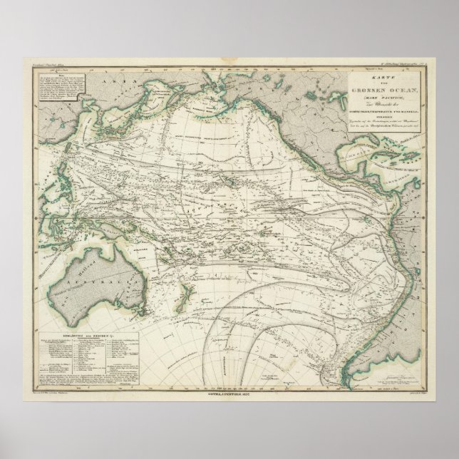 Map of Pacific Ocean Poster (Framsidan)