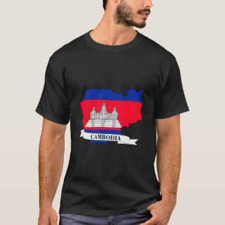 Map of the flag of Cambodia T Shirt