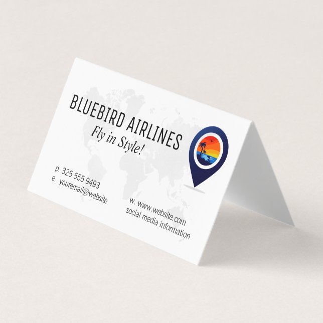 Map of the World | Tropical Island Visitkort (Framsida)