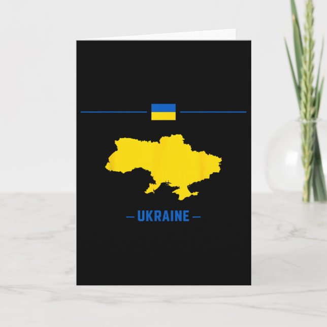 Map Of Ukraine Isolated With Flag And Name Of The  Kort (Framsida)