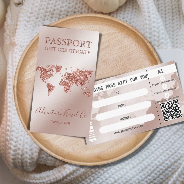 Map-pass för pass med giftcertifikat, världskarta visitkort (Skapare uppladdad)