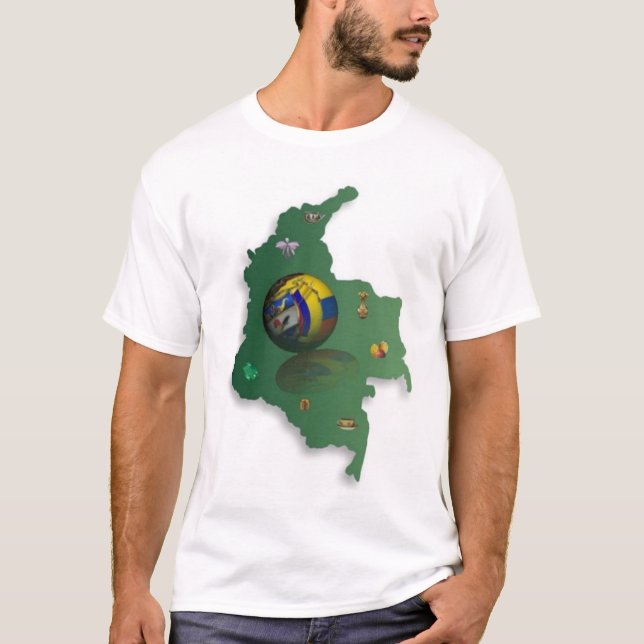 mapa-colombiacolor t-shirt (Framsida)