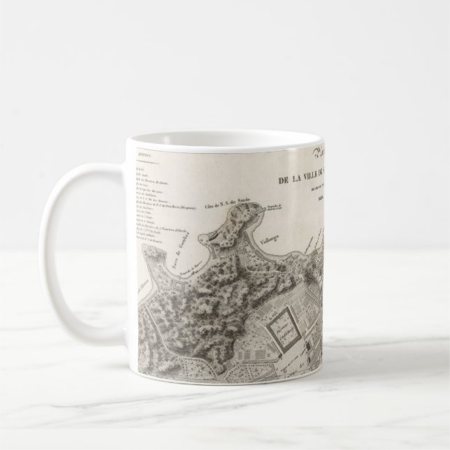 Mapa da cidade do Rio de Janeiro (1820) Kaffemugg (Vänster)