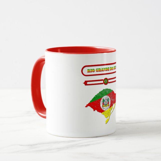 MAPA DO RIO GRANDE DO SUL. SAMER BRASIL MUGG (Framsida vänster)