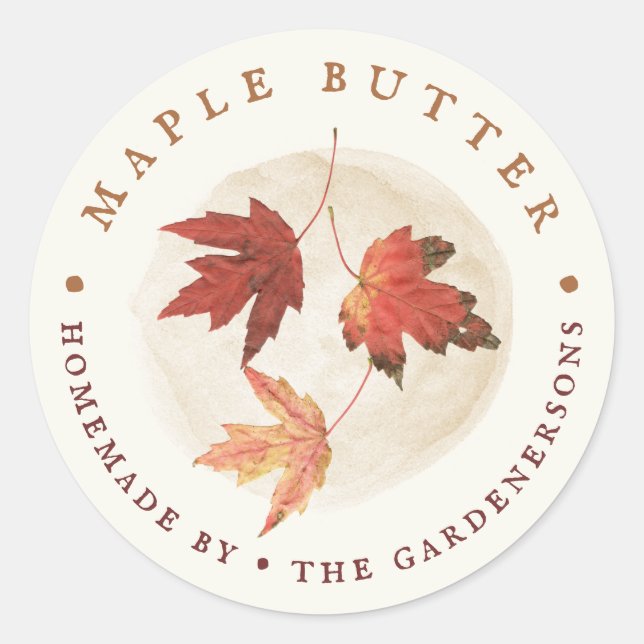 Maple Butter Runt Klistermärke (Framsida)