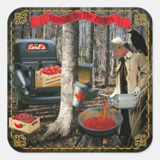 Maple-etikett Fyrkantigt Klistermärke