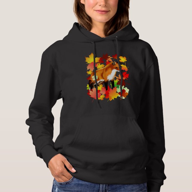 Maple Fox Leaf Fall Autumn Leaves Nature Seasons F T Shirt (Framsida)